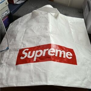 Supreme Red Logo White Bag